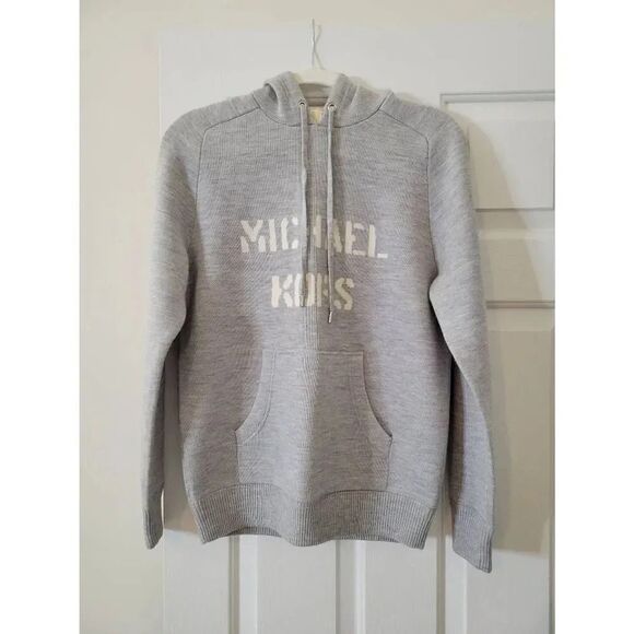 MICHAEL MICHAEL KORS Logo Merino Hoodie S NWOT - Picture 2 of 9